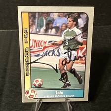 1990 Pacific MSL #214 Tatu Autographed Card Auto 1989-90 Scoring Champ