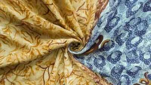 Vintage Indian 100% Pure Krepp Seide Saree Bedruckt Sari Wrap Sarong PCSS2192 - Bild 1 von 8