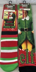 Neu mit Etikett Elf The Movie Buddy Grafik Crew Kleid Druck Socken Größe 8-12 grün Weihnachten - Bild 1 von 5