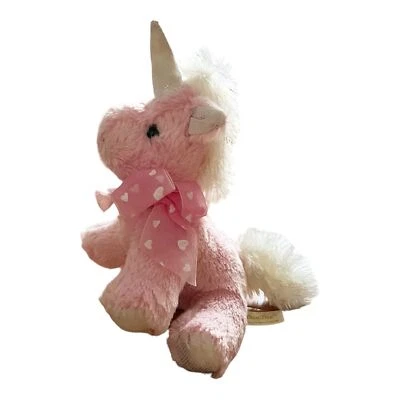 Dan Dee Collectors Choice Unicorn Plush heart bow Adorable Stuffed Animal 7” - Image 1 of 4