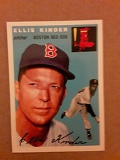 1954 Topps Ellis Kinder card #47. REPRINT Boston Red Sox 1994 Topps Archives 