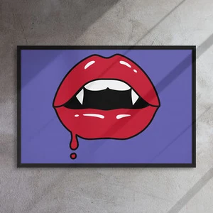Lips 36x24 Framed Canvas Print  - Picture 1 of 1