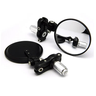 Espejos retrovisores de extremo de barra plegables CRB negros Ducati Monster S4R S4RS 900 1000 SS Foto 1 de 4