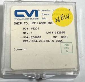 CVI  PR1 mirror 75% R @ 1064nm 3/4" dia. .5M ROC PLCX - Picture 1 of 2