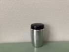 Vintage WEST BEND Aluminum Salt Shakers with Hard Black Plastic Top made in USA