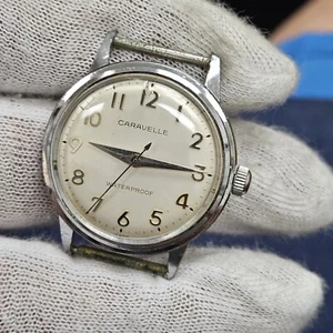 Vintage Caravelle Wrist Watch 7 Jewels Movement Cal 11D0 Mechanical Wind Up - Picture 1 of 8