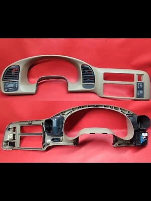 96-05 Chevy Astro GMC Safari medidor cluster rádio painel acabamento moldura TAN com interruptor - Imagem 1 de 4