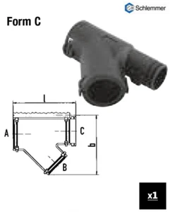 Schlemmer 9817310 NW 17-13-10 (Form C) Y-Verteiler Rohrverbinder - 1 Stück - Bild 1 von 2