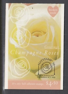 Australia 1998 $4.50 Champagne Roses Booklet overprint NATSTAMP CTO exhibition - Picture 1 of 1