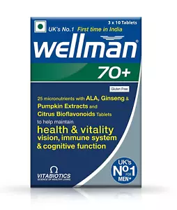 Wellman 70+ Health & Vitality, Vision & Immune System Free Shipping - Picture 1 of 6