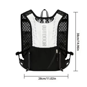 Pack Chaleco de Correr Reflectante Transpirable Hidratación Mochila para Maratón Ciclismo - Imagen 1 de 20