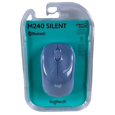 Logitech M240 Silent Wireless Mouse Ambidextrous (Blue Color) Brand New Sealed - Image 1 of 4