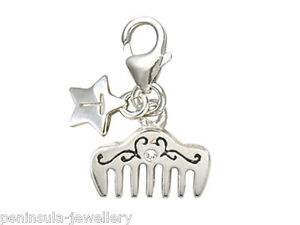 Sterling Silver Comb Clip on Tingle Charm SCH30