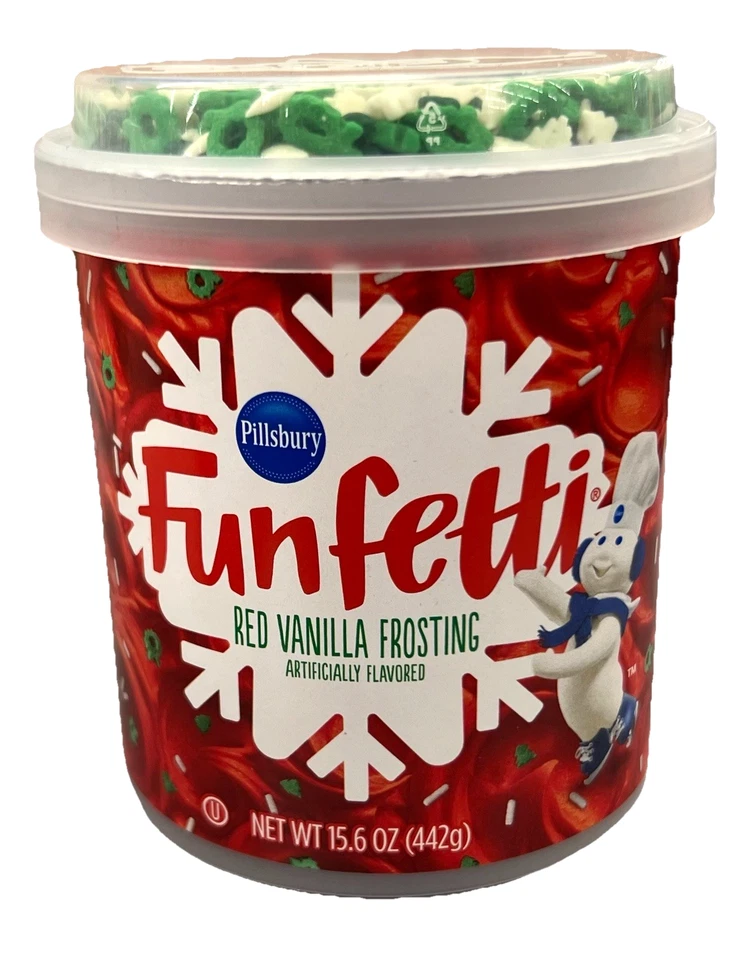 Pillsbury Funfetti Navidad Rojo Vainilla Frosting 15.6 OZ Foto 1 de 1