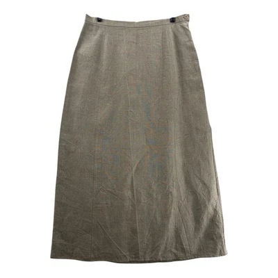 Falda midi Eileen Fisher Gored línea A mezcla de lino natural talla grande Foto 1 de 4