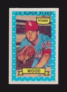 1974 KELLOGG'S 3-D #34 Wilbur Wood WHITE SOX (No Cracks) (SO=960) NM-MINT A - Picture 1 of 2
