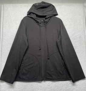 Eileen Fisher Damen Gr. L Braun Langarm Full Zip Hoodie Jacke (T5) - Bild 1 von 6