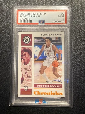 2021 Chronicles DP Scottie Barnes RC #7 Rookie Toronto PSA 9 MINT Orange - Image 1 of 2