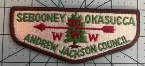 SEBOONEY OKASUCCA 260 LODGE SOLAPA ORDEN DE LA FLECHA BOY SCOUT PARCHE BSA OA - Imagen 1 de 1