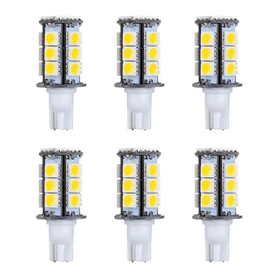 T5 T10 Wedge Base LED Light Bulbs High Brightness 12VAC/DC 3W Cool White Colo... - Image 1 of 4