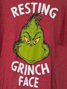 Camiseta Descanso Grinch Face Adulto 2XL Rojo Grinch que Robó Navidad Elástica - Imagen 1 de 5
