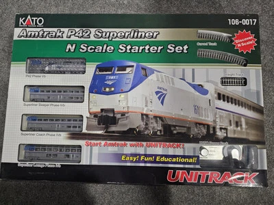 Kato 106-0017 Amtrak P42 Superliner N Gauge Diesel Starter Train Set - Image 1 of 4