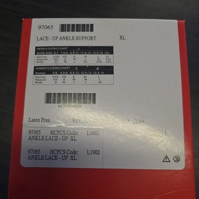 BREG Lace-Up  Ankle Lace Up Brace, (X-Large, Black) 97065 - Image 1 of 3