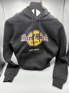 Hard Rock Cafe Mens Extra Small Chicago classic pullover hoodie black - Picture 1 of 6