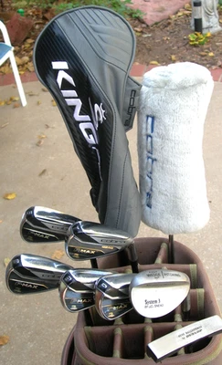 PLANCHAS RH KING COBRA F-MAX 6-PW, COBRA F8 DRIVER AJUSTABLE TAYLORMADE 3W, SIN BOLSA Foto 1 de 4