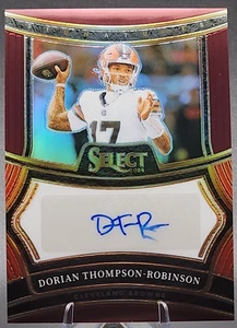 Dorian Thompson-Robinson /75 2024 Panini Select Auto Maroon Prizm Browns Eagles - Picture 1 of 3
