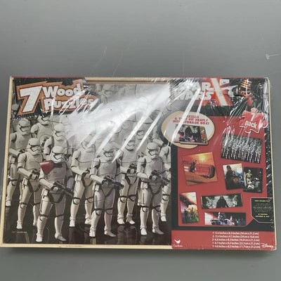 New Sealed Star Wars 7 Wood Puzzle Collection, 24-48 Pieces Per Puzzle. - Image 1 of 4