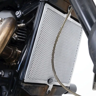 R&G WATER RADIATOR GUARD FOR TRIUMPH SCRAMBLER 1200 XE 2019 > 2025 TITANIUM RAD0254TI - Image 1 of 2