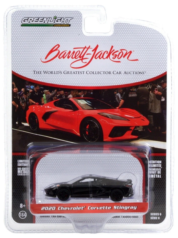GREENLIGHT, CHEVROLET Corvette Stingray nera 2020 Barrett Jackson venduta in ... - Immagine 1 di 1