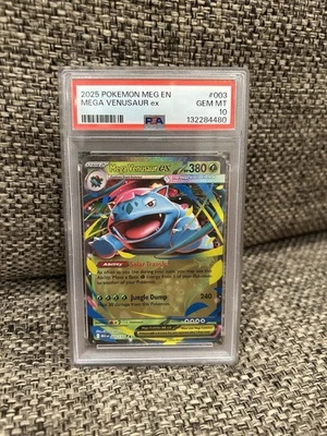 2025 POKEMON MEG EN-MEGA EVOLUTION #03 MEGA VENUSAUR EX PSA 10 - Image 1 of 2