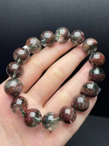 Bracciale Perline Quarzo Giardino Naturale 14mm Cristallo Reiki Quarzo Guarigione Decorazione - Foto 1 di 6