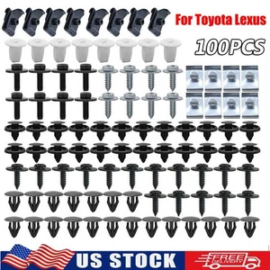 100X Car Retainer Fasteners Body Bolt Clips Shield Bumper Kit for Toyota Lexus - Picture 1 of 13