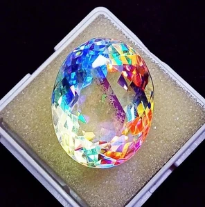 Mystic Multicolor Quartz 46.35 Ct Certified Loose Gemstone With Free Gift - Picture 1 of 8