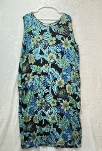 California Krush Womens Plus 3X Sundress Floral Sleeveless Tieback Midi - Picture 1 of 7
