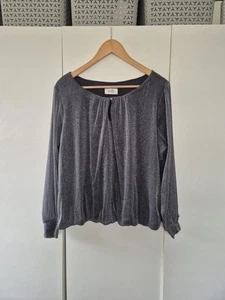 Wallis Petite Metallic Long Sleeve Blouse Top Size L – Elegant Partywear - Picture 1 of 5