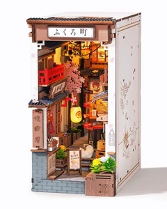 Book Nook Kit Sakura Wine Alley, 3D Wooden Puzzle Booknook for Bookshelf Deco... - Picture 1 of 9