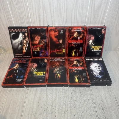 VHS Horror Lot: A Nightmare On Elm Street Lot, Halloween Lot, Freddy’s Dead Lot - Image 1 of 4