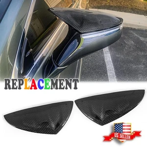 M Style Carbon Fiber Mirror Caps Covers for Lexus IS300 IS350 IS500 2021-2025 . - Picture 1 of 13