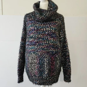 Philosophy Republic Clothing Size M Polyester Cowl Neck Sweater Black Multi-Colo - Picture 1 of 17