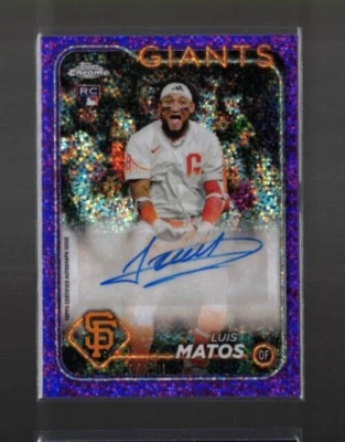 2024 Topps Chrome Update Purple Speckle Refractor #AC-LM /299 Luis Matos RC/AU - Image 1 of 2