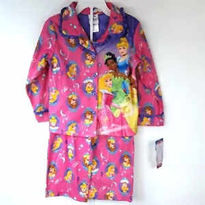 Disney PRINCESS Pajamas Girls size 4 NEW Pink Pjs Set L/S Button Shirt Top Pants - Picture 1 of 6