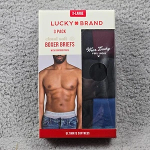 Calzoncillos boxer Lucky Brand para hombre EXTRA GRANDES XL 3 paquetes ropa interior elástica negra nuevos con etiquetas - Imagen 1 de 14
