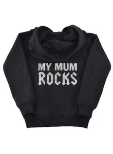  MY MUM ROCKS Black Hoodie  3-4 YEARS Darkside Clothing ROCK  BNWT Clearance - Picture 1 of 4