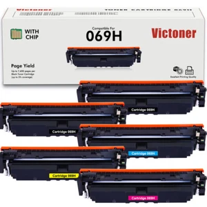 069H 069 Toner Cartridge 5-Pack Compatible with Canon imageCLASS MF751Cdw MF753 - Picture 1 of 7