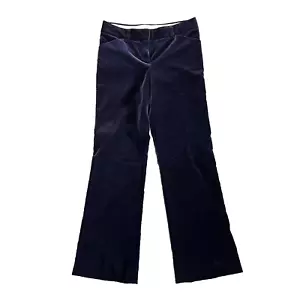 Theory Velvet Pants Women Size Large Purple Stretch Flared Low Rise - Picture 1 of 12