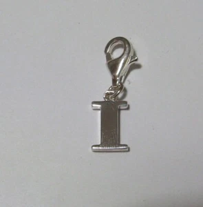 Sterling Silver clip on Letter I Charm 1.22g - Picture 1 of 1
